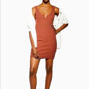 Topshop Waffle Notch Dress